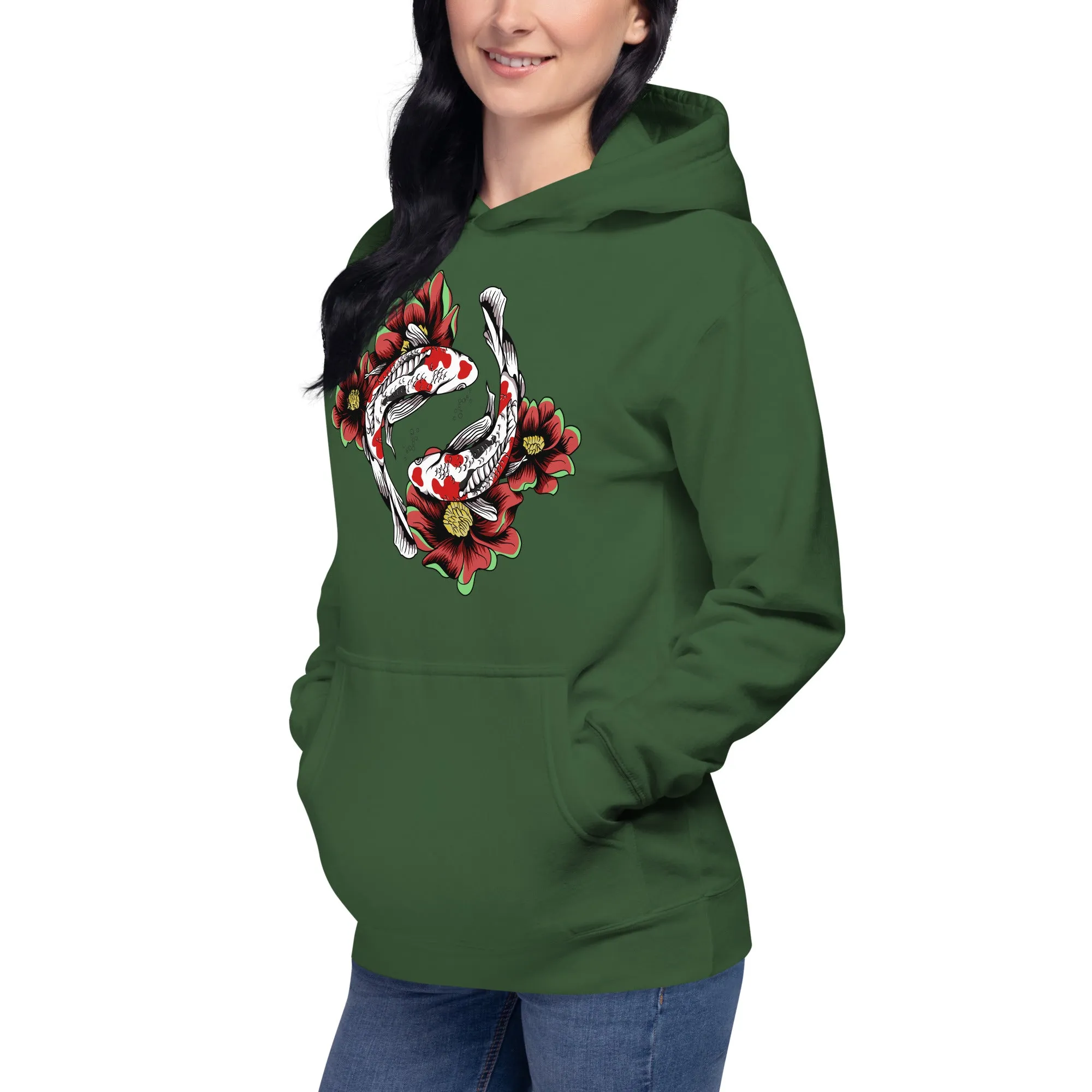 Fish graphic print unisex softest hoodies
