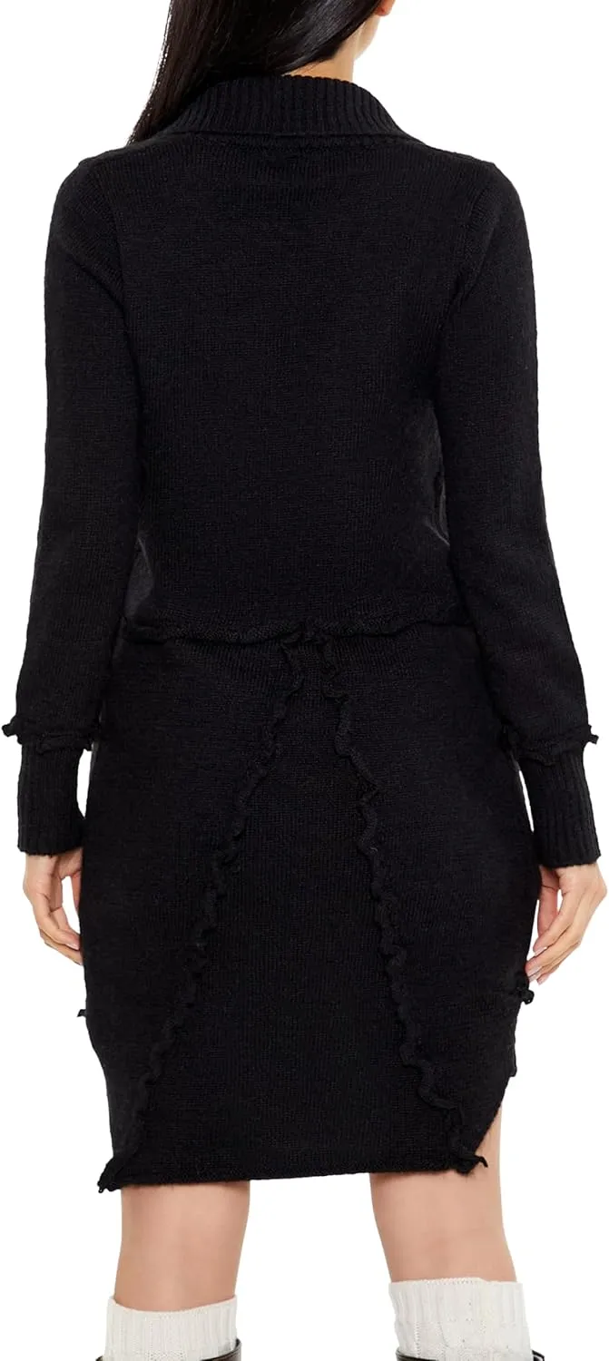 Forever 21 Women's Tie-Front Longline Cardigan Sweater