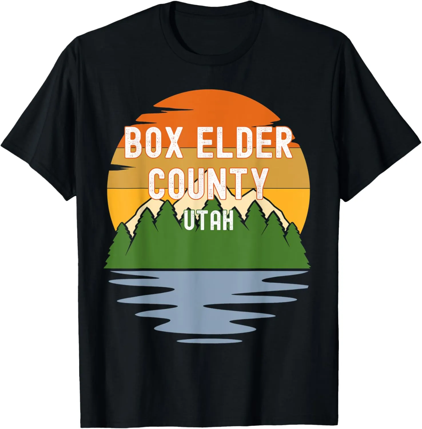 From Box Elder County Utah Vintage Sunset T-Shirt