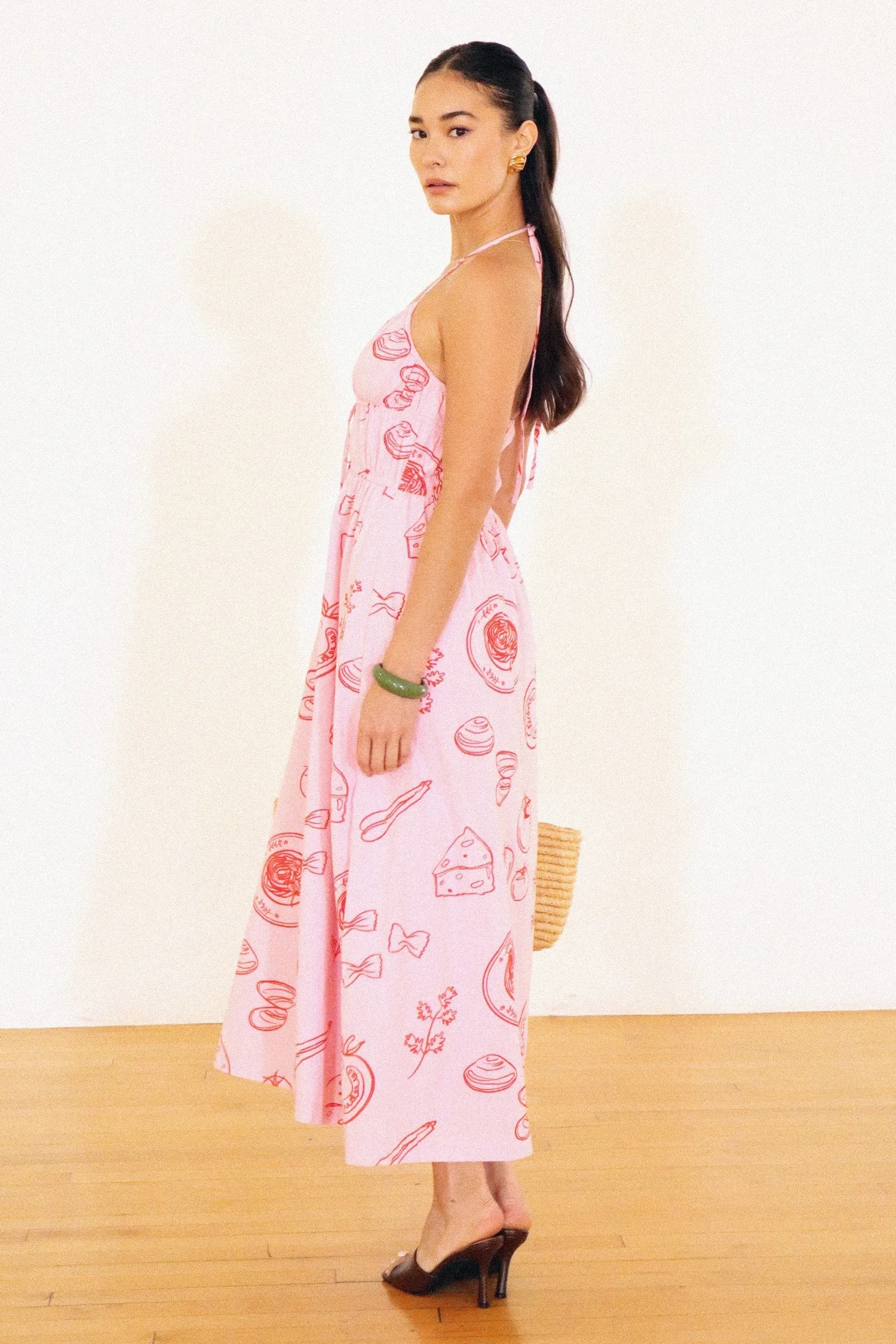 Fun Foodie Halter Maxi Dress