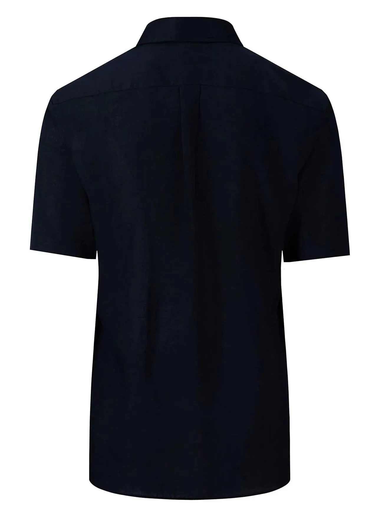 FYNCH HATTON Pure Linen Short-Sleeve Shirt - Men's – Navy