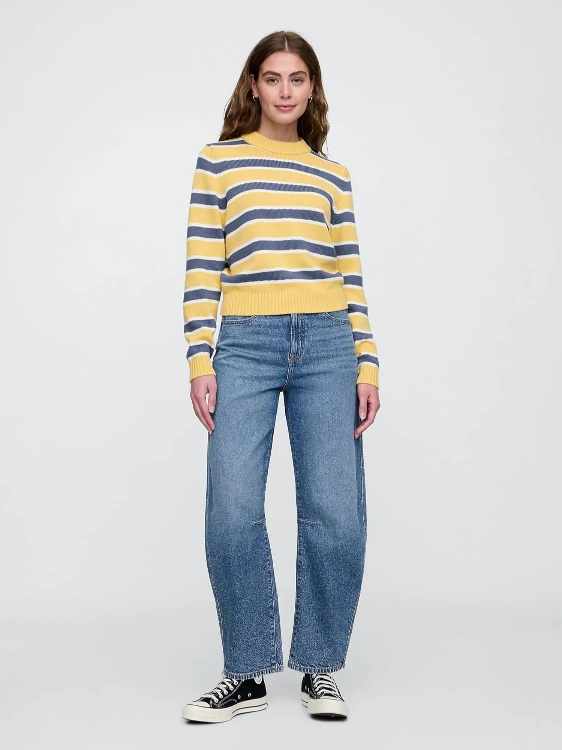 GAP Women's High Neck Cotton Crew Sweater