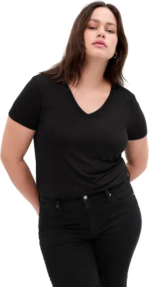 GAP Women's Luxe Short Sleeve V-Neck T-Shirt