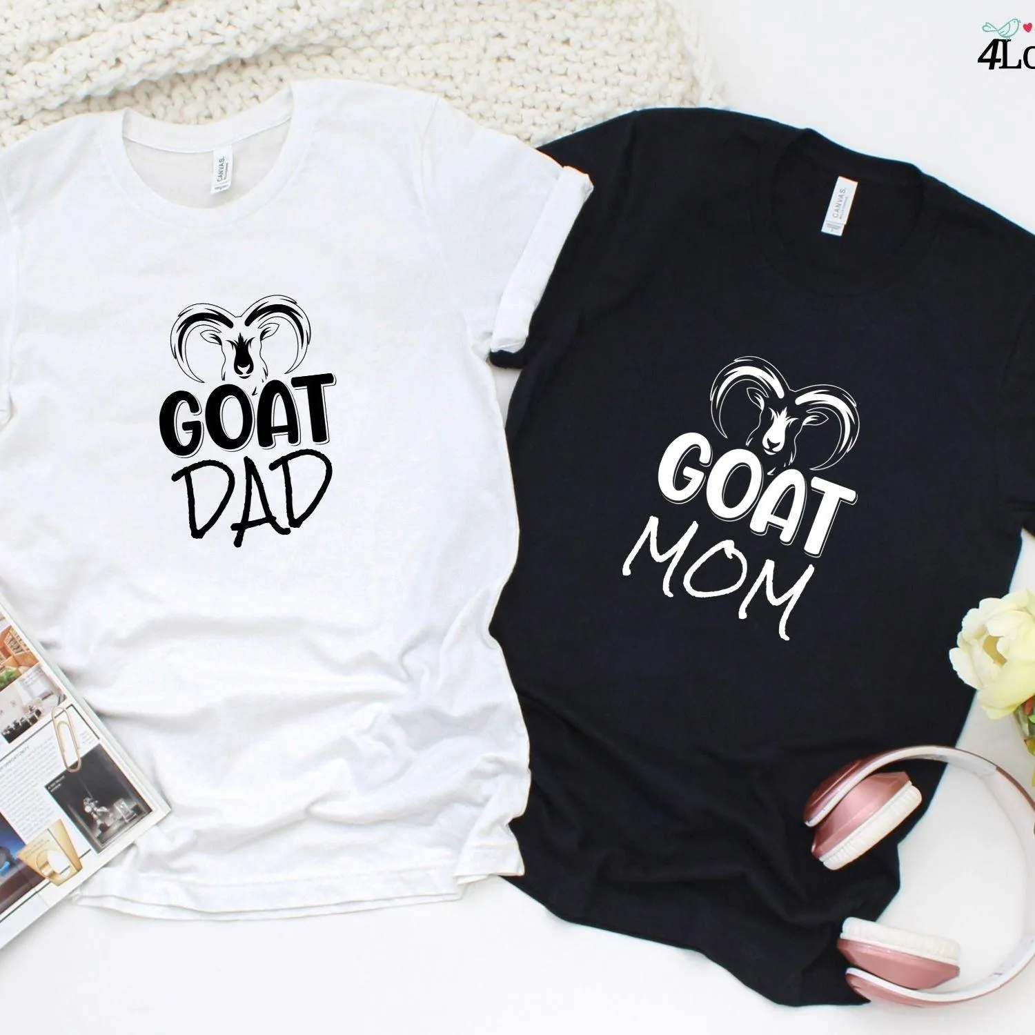 Goat Mom & Dad Matching Outfits – Ideal Valentine Set for Husband & Wife