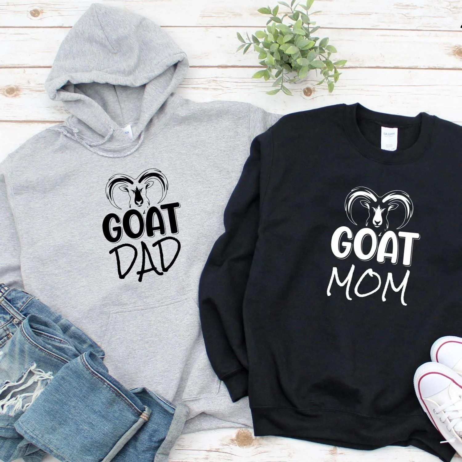 Goat Mom & Dad Matching Outfits – Ideal Valentine Set for Husband & Wife