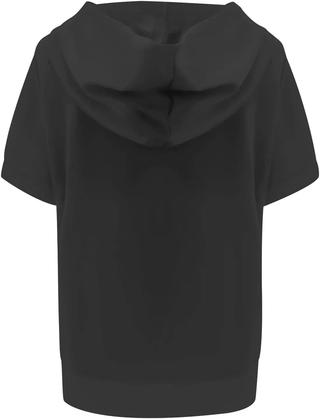 Half Zip Sweatshirt Women Oversized Short Sleeve Hoodies Casual Pullover Tops Loose Fit Summer Shirts with Pockets