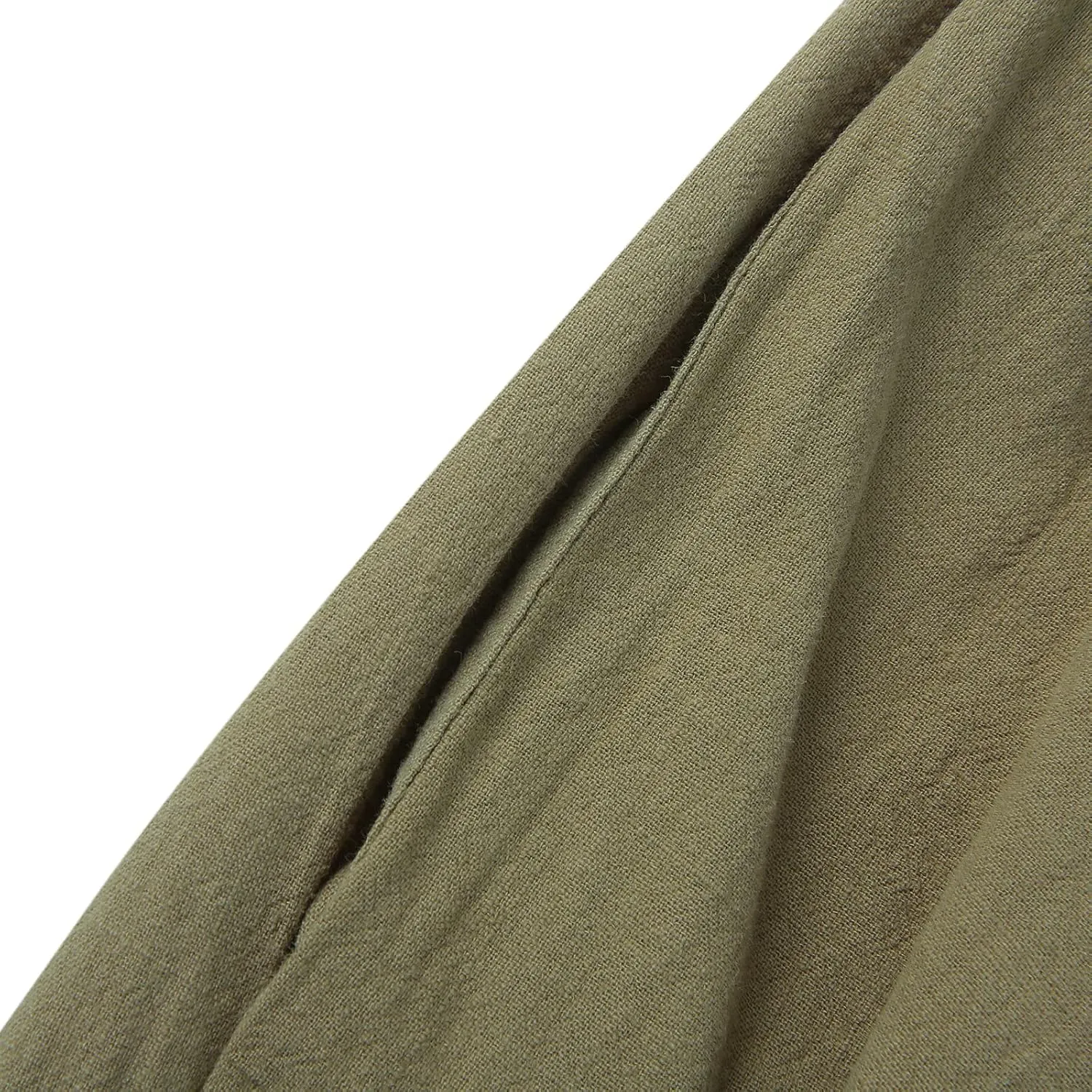 HEZIOWYUN Linen Pants for Women Wide Leg Elastic High Waisted Palazzo Pants Lounge Yoga Trousers with Pockets