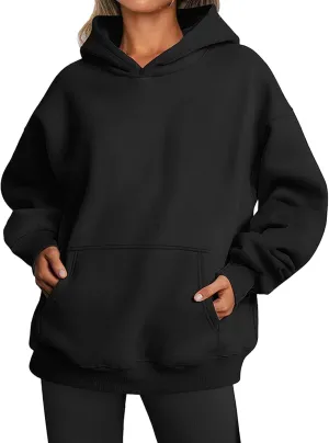 Hoodies for Women Oversized Fleece Tops Pullover Sweatshirts Casual Fall Long Sleeve Sweaters with Pockets