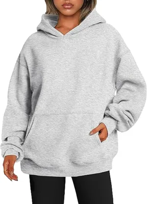 Hoodies for Women Oversized Fleece Tops Pullover Sweatshirts Casual Fall Long Sleeve Sweaters with Pockets
