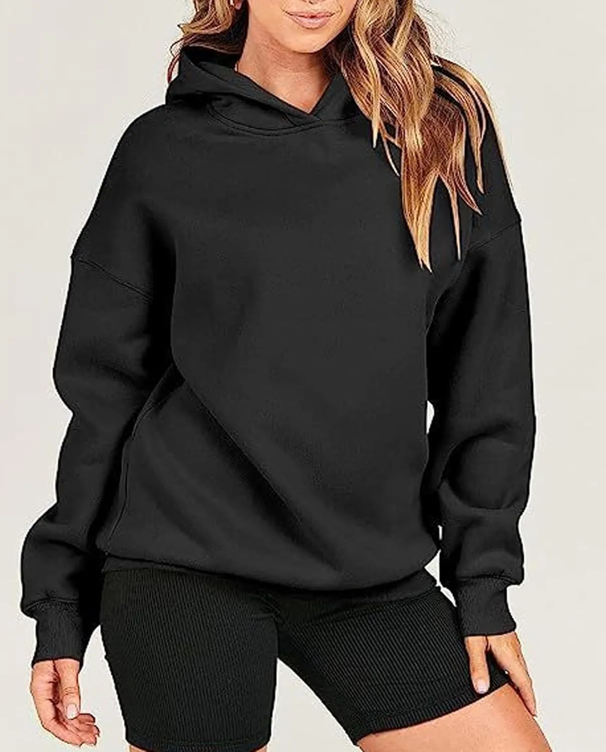 Hoodies for Women Oversized Fleece Tops Pullover Sweatshirts Casual Fall Long Sleeve Sweaters with Pockets