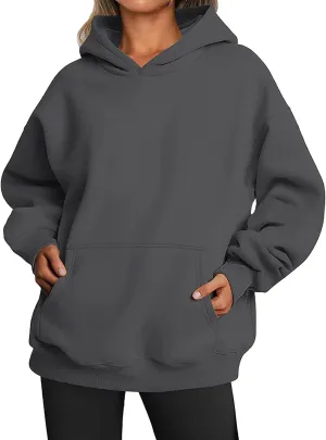 Hoodies for Women Oversized Fleece Tops Pullover Sweatshirts Casual Fall Long Sleeve Sweaters with Pockets