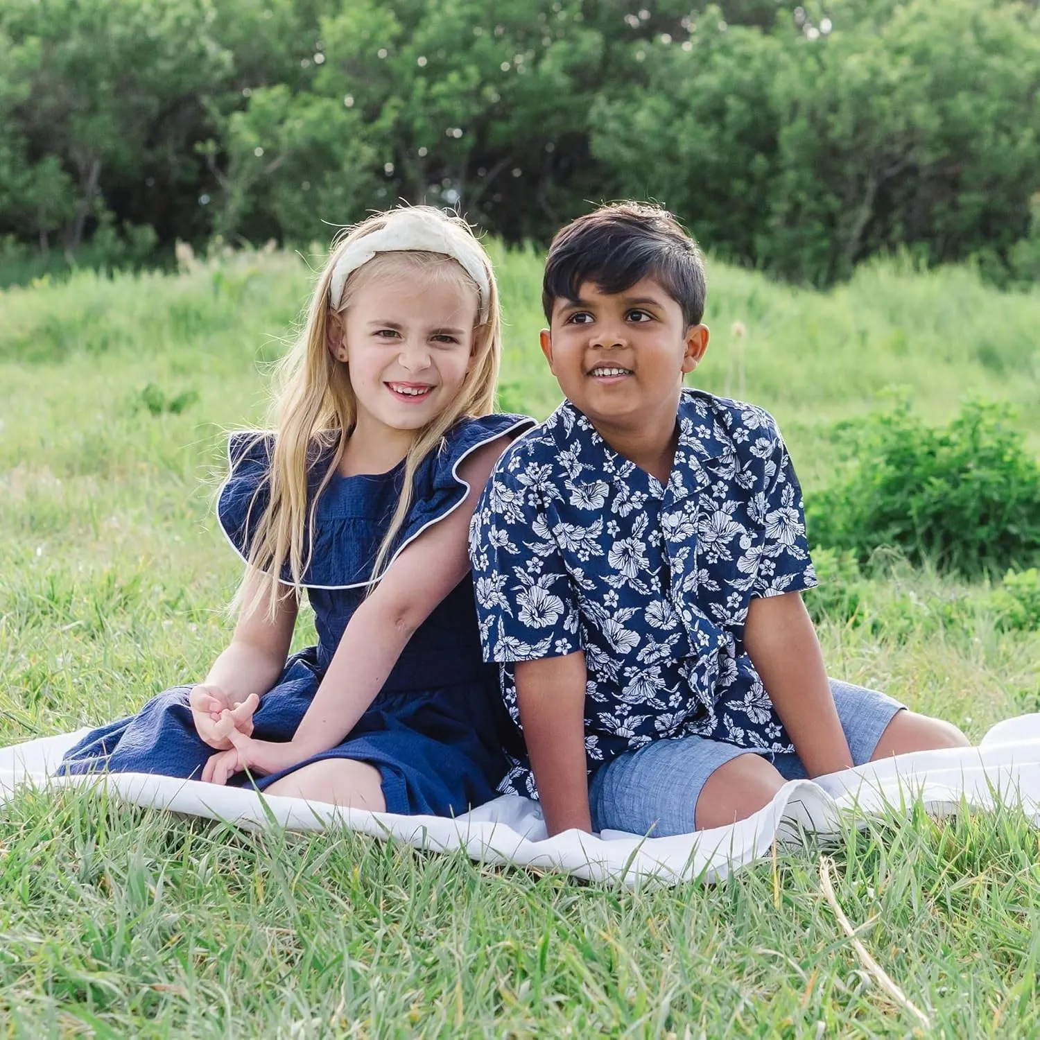 Hope & Henry Boys' Linen Short Sleeve Button Down Shirt