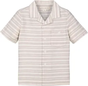 Hope & Henry Boys' Linen Short Sleeve Button Down Shirt