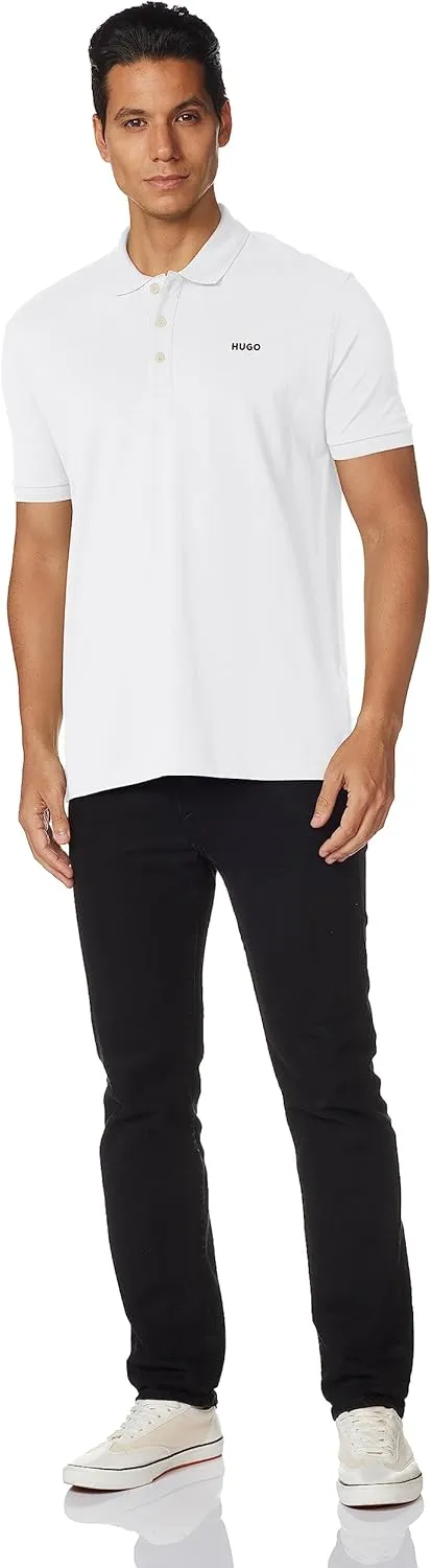 HUGO Men's Regular Fit Logo Short Sleeve Polo Shirt