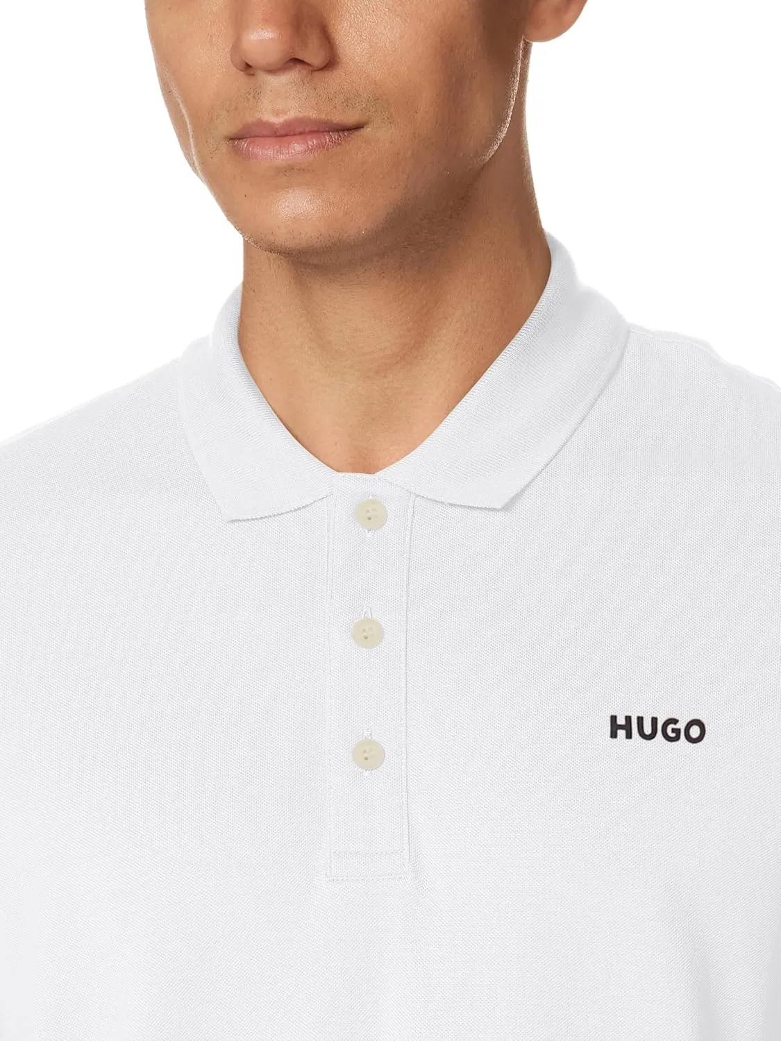HUGO Men's Regular Fit Logo Short Sleeve Polo Shirt