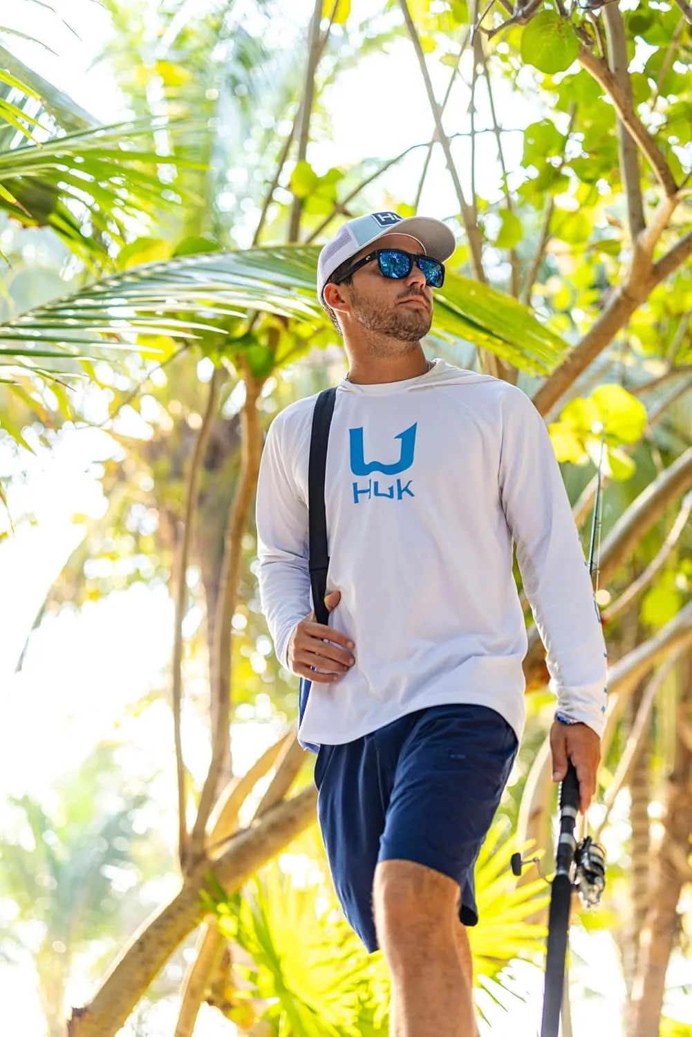 HUK Men's Icon Hoodie, Fishing Shirt with Sun Protection