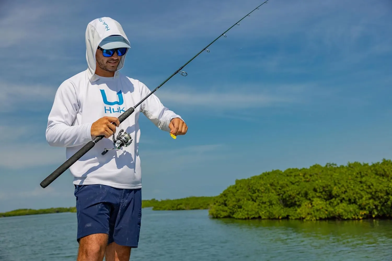 HUK Men's Icon Hoodie, Fishing Shirt with Sun Protection