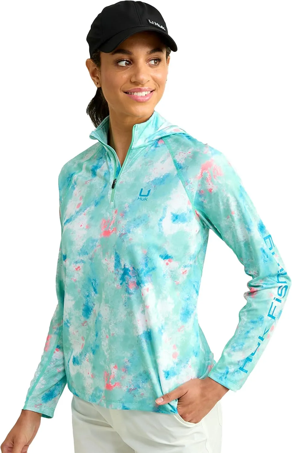 HUK Women's Icon Hoodie, Fishing Shirt with Sun Protection