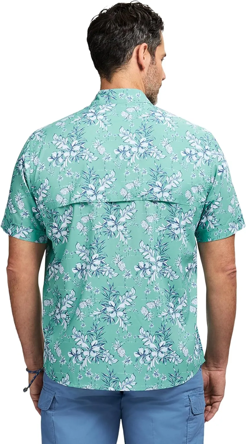 IZOD Men's Sunshield Performance Button Down Short Sleeve Shirt