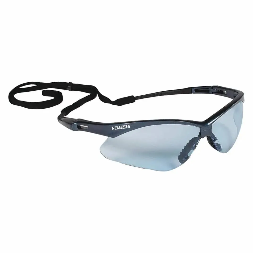 JACKSON SAFETY - V30 Nemesis Safety Eyewear Light Blue Lens Anti Scratch, Blue Frame