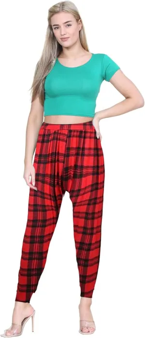 Janisramone Women Printed Alibaba Hareem Trouser | Trendy Harem Pants for Women - Causal & Lightweight Boho Pants for Women