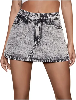 Jean Shorts Women Trendy 2024 High Waisted Stretch Denim Skirts Shorts Vintage Casual Summer Vacation Y2k Jeans Short
