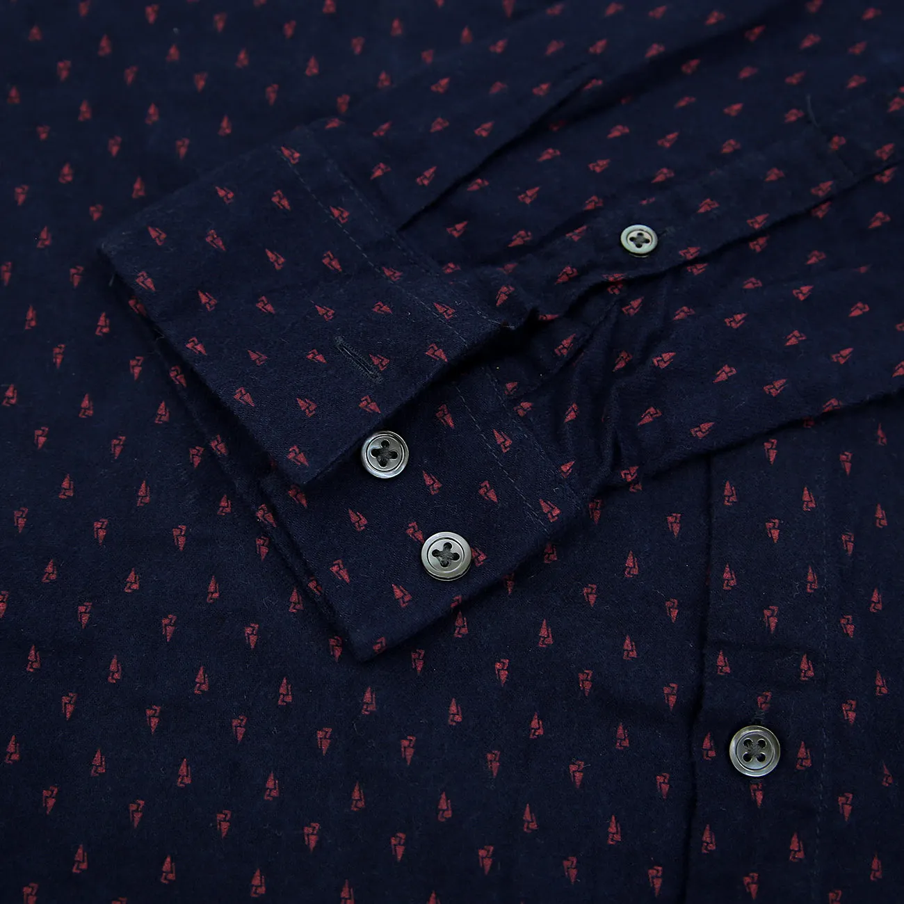 JJ - Men 'Navy' Dotted Regular Fit Printed Shirt JJ896