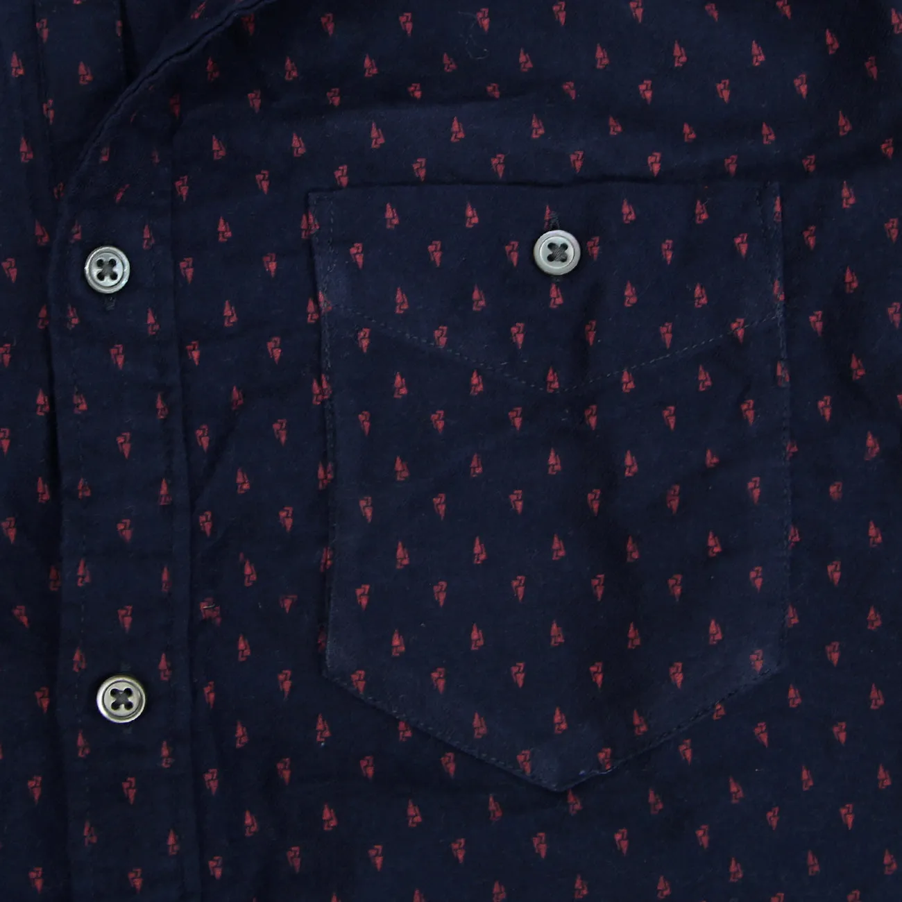 JJ - Men 'Navy' Dotted Regular Fit Printed Shirt JJ896