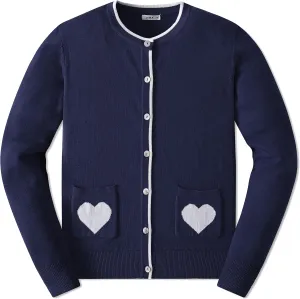JSTEX Girls Cute Cardigan 100% Cotton Knit Kids Cardigan Long Sleeve Crew Neck Button Sweaters for Girl Size 4-14