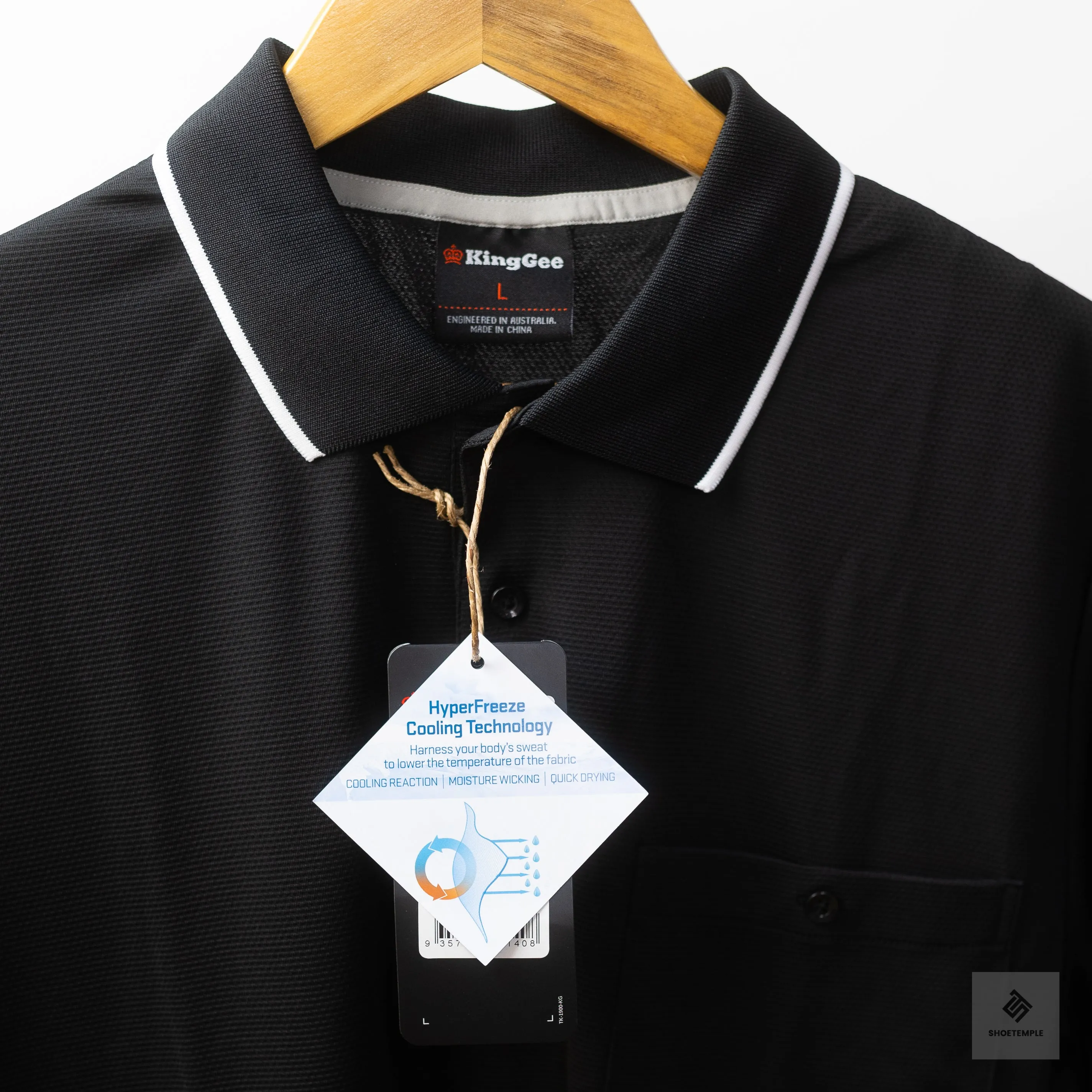 King Gee Moisture Wicking Polo Shirt - Black