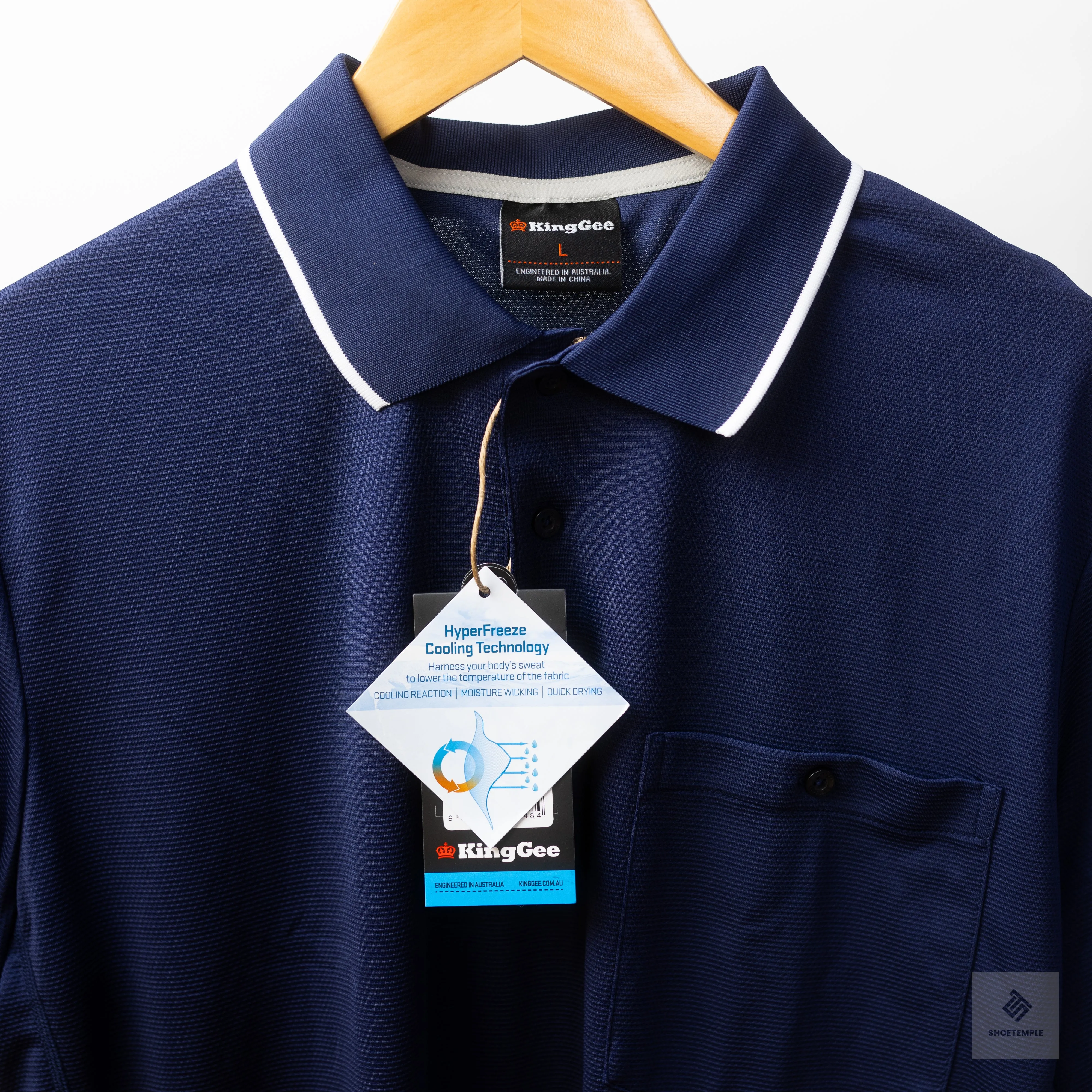 King Gee Moisture Wicking Polo Shirt - Navy