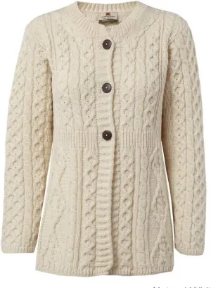Ladies 100% Merino Wool A Line Cardigan Made in Ireland