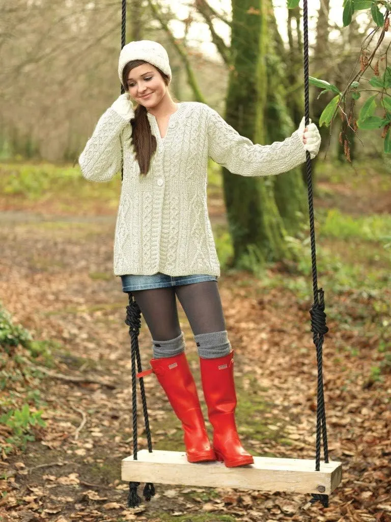 Ladies 100% Merino Wool A Line Cardigan Made in Ireland