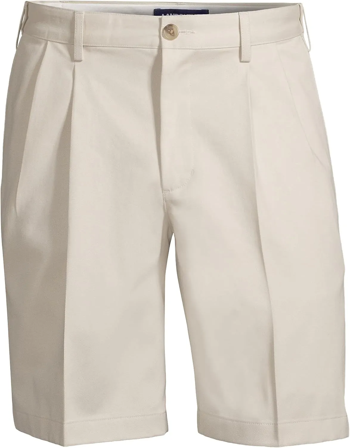 Lands' End Men's Comfort Waist Pleated 9" No Iron Chino Shorts