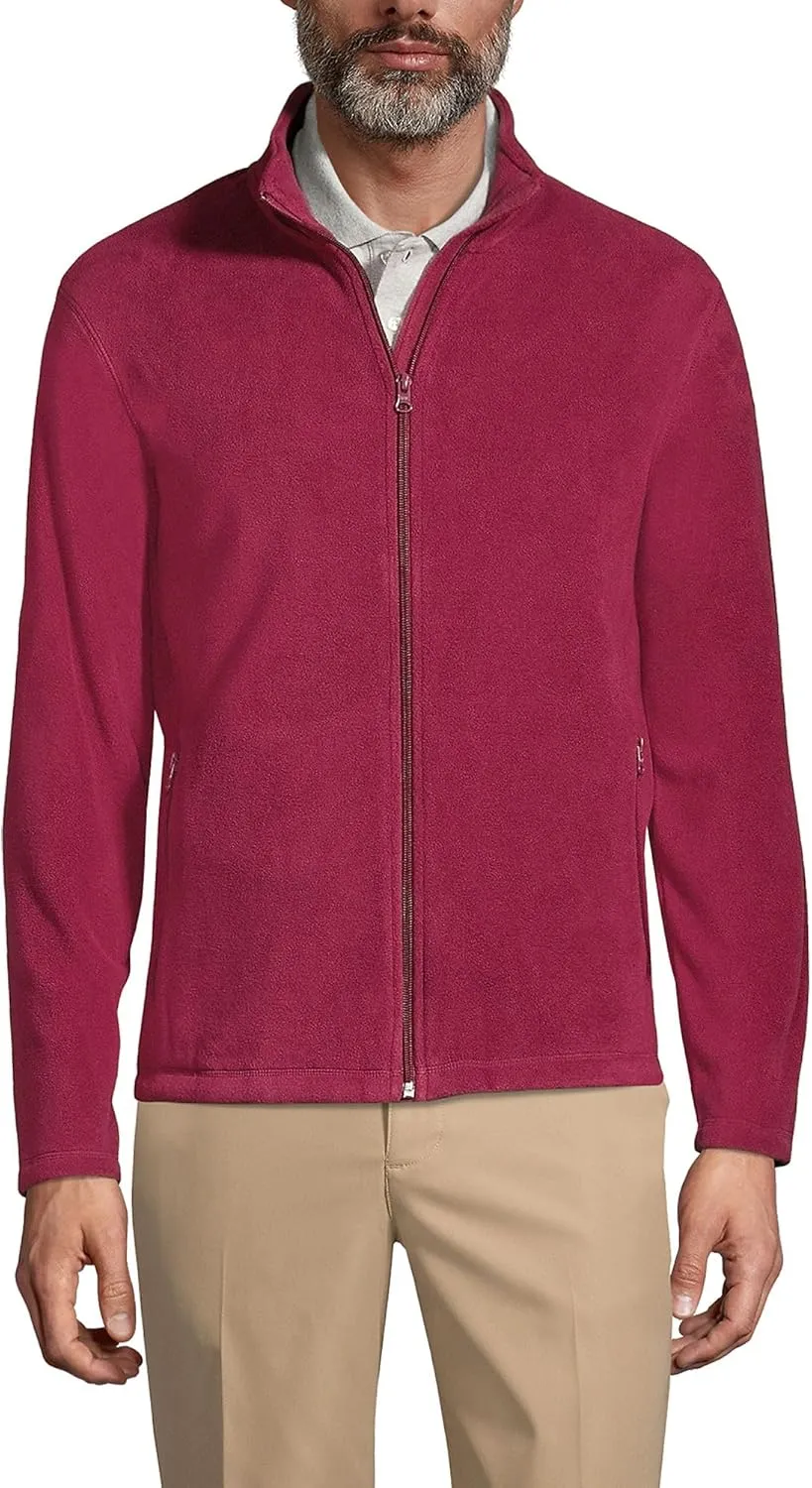 Lands' End Men's Full-Zip Mid-Weight Fleece Jacket