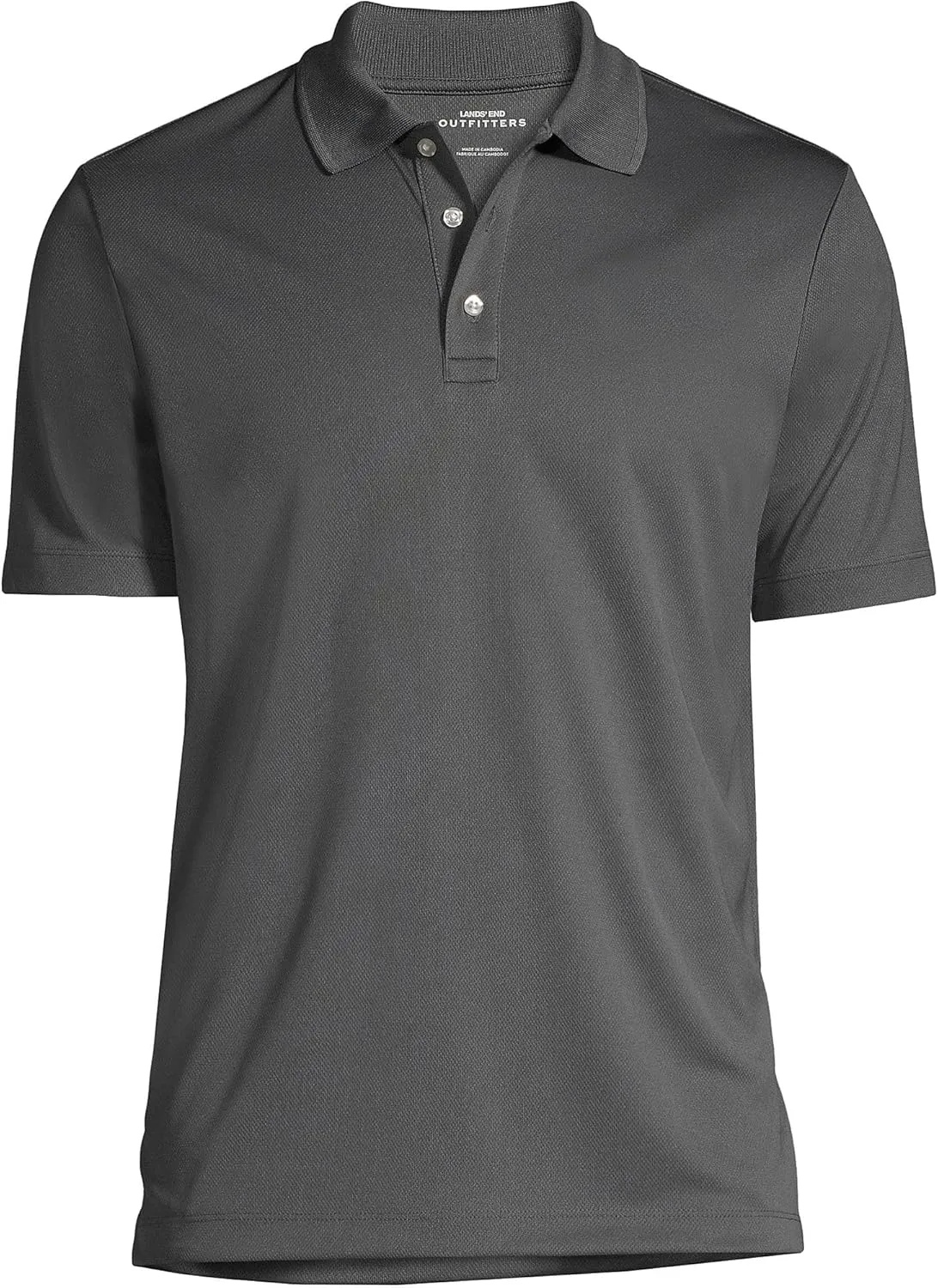 Lands' End Men's Short Sleeve Solid Active Polo Shirt