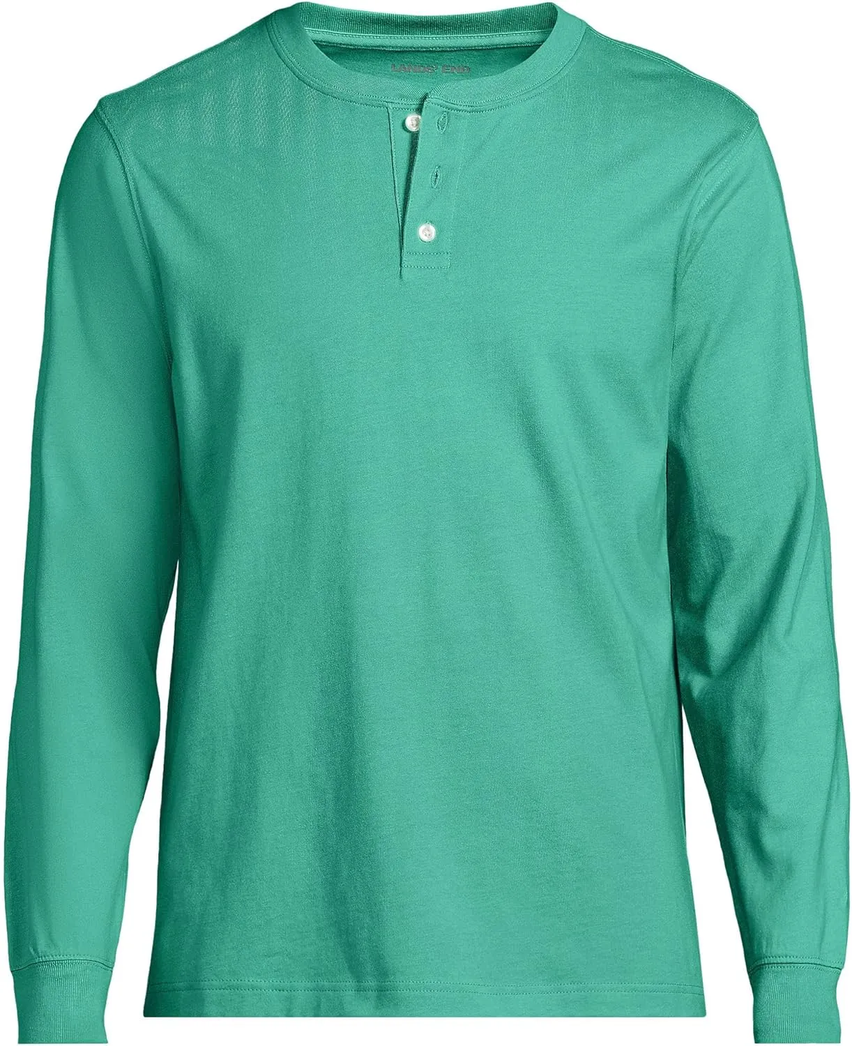 Lands' End Men's Super-T Long Sleeve Henley Shirt