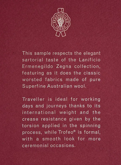 Lanificio Zegna Trofeo Royal Blue Wool Pants