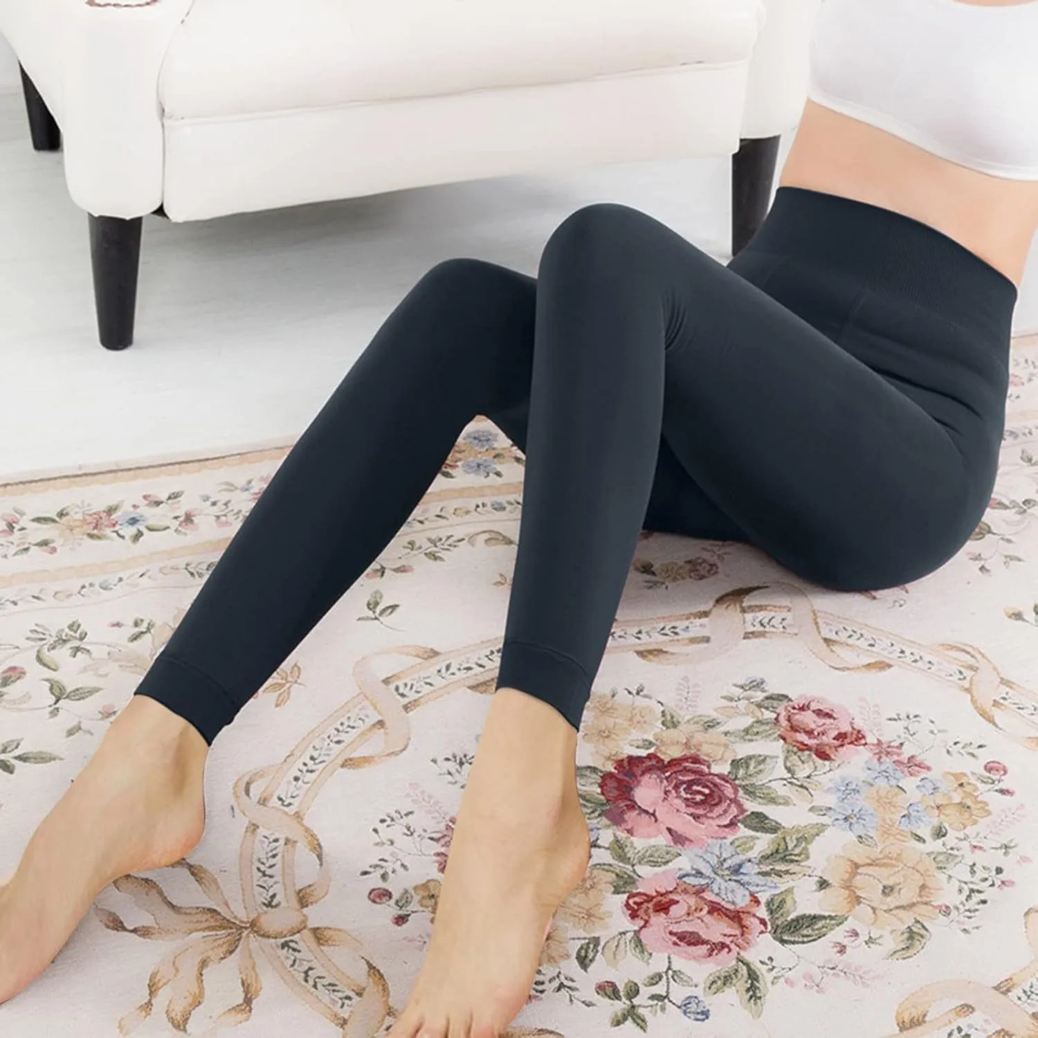 LCMTWX Butt Lifting Leggings for Women Denim Color Women Pocket Button High Pants Butt Lifting Leggings