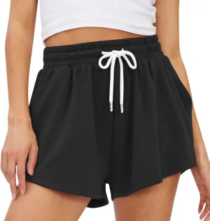 LCMTWX Flowy Shorts Shorts Casual Summer Comfy Athletic Shorts Elastic Running Shorts Flowy Shorts Biker Shorts Women