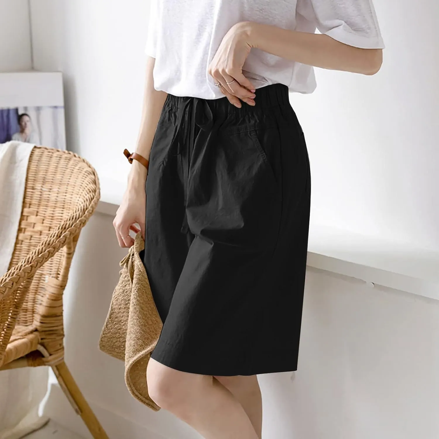 LCMTWX High Waisted Shorts Women Pants Casual Beach Short Pants High Waisted Shorts Women Running Shorts Womens Womens