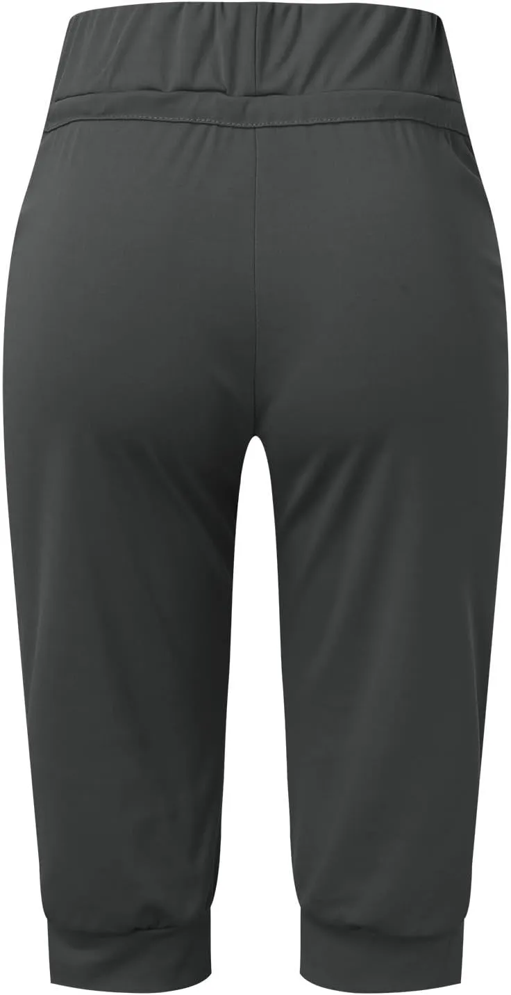 LCMTWX Womens Swim Shorts Cropped Elastic Pants for Women Fashion Casual Fashion Shorts Trousers Solid Ppants Womens Swim