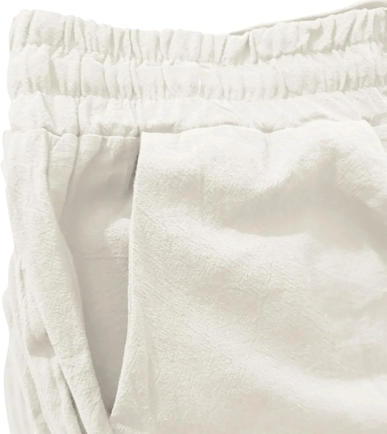 Linen Pants Women 2025 Summer Drawstring Trousers Pockets Casual Loose Wide Leg Lounge Pant for Beach Travel Vacation