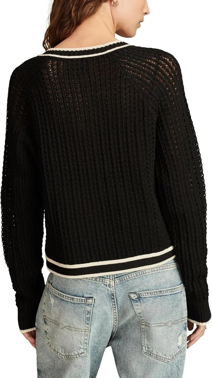 Lucky Brand Women's Button Front Sweater Jacket