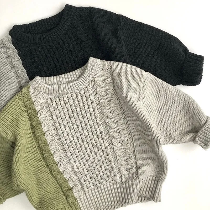 Maurice Color-Block Twisted Knit Sweater