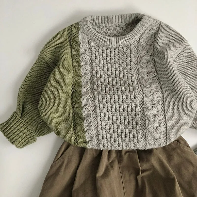 Maurice Color-Block Twisted Knit Sweater