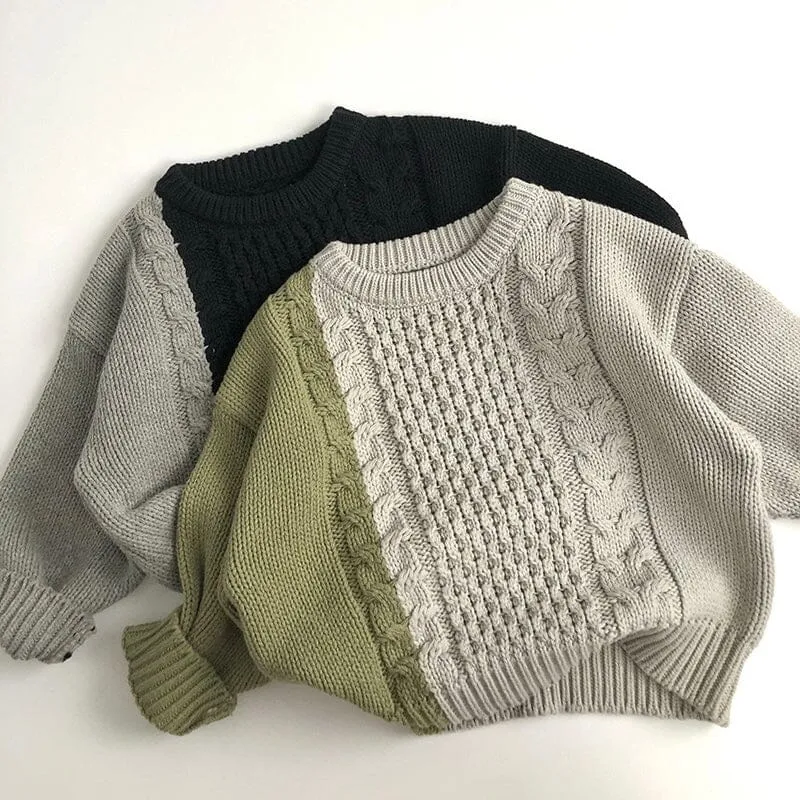 Maurice Color-Block Twisted Knit Sweater