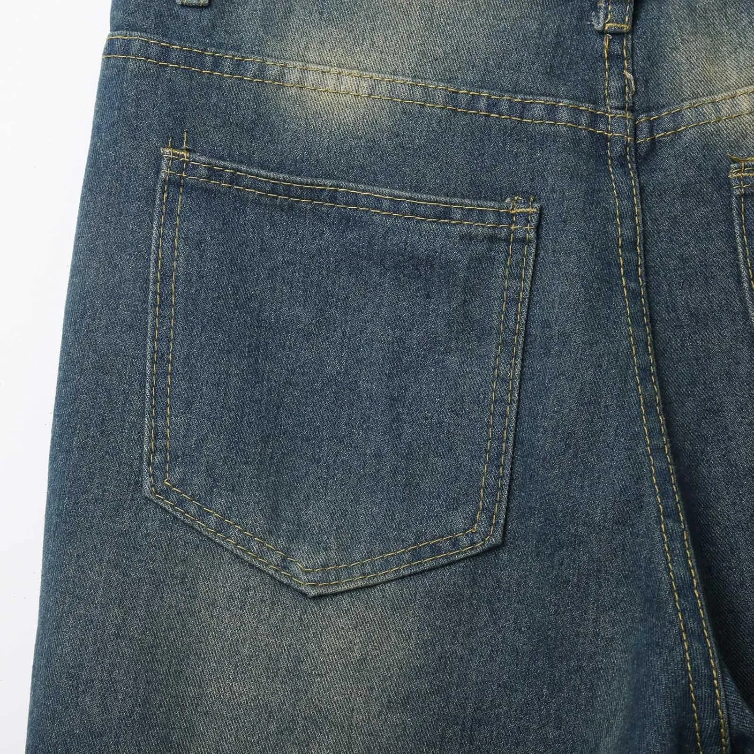 Men Y2K Grunge Baggy Jean Shorts Summer Casual Hip Hop Cargo Pants Loose Denim Shorts with Pockets