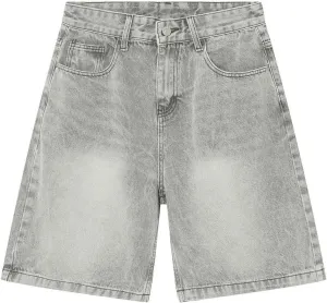 Men Y2K Vintage Baggy Jean Shorts Casual Hip Hop Long Loose Fit Denim Shorts Trendy Outfits