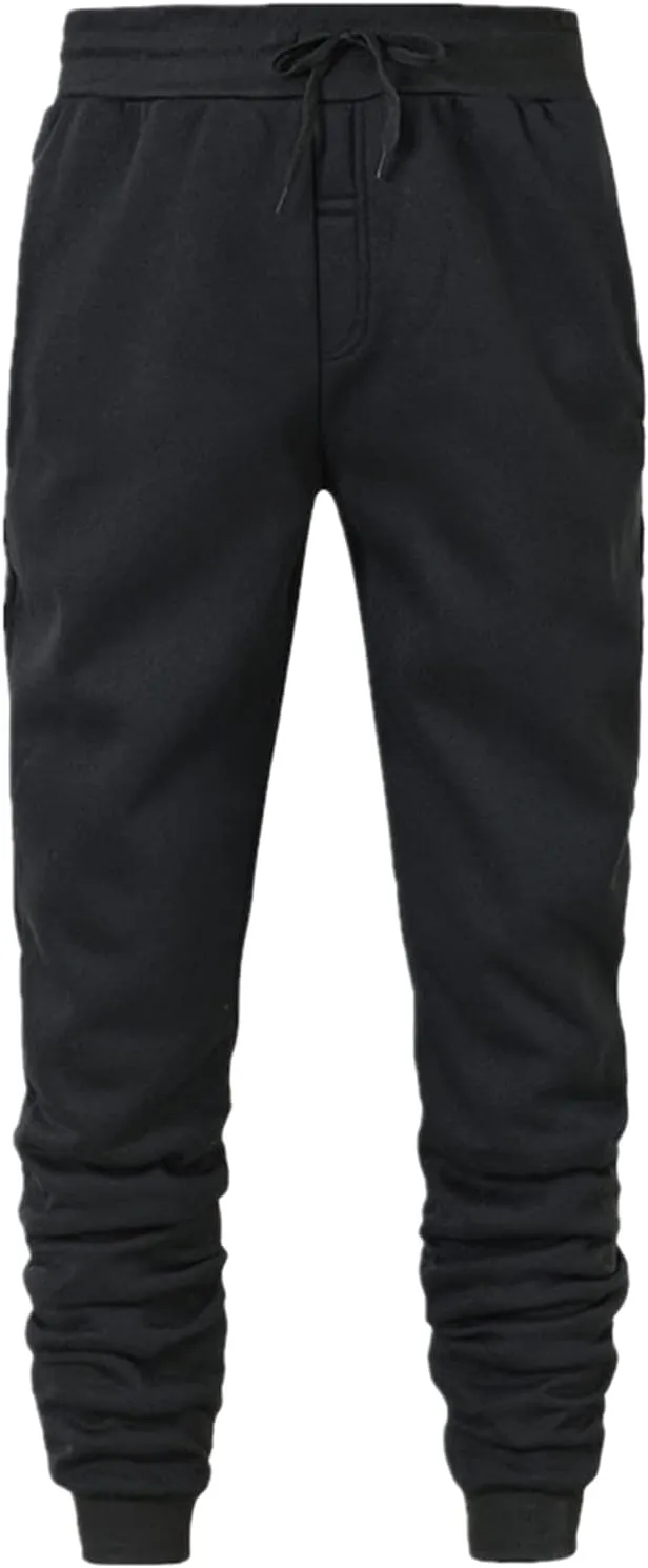 Mens Autumn Winter Fashion Pants Hip Hop Pants Lace Up Track Cuff Solid Color Casual Workout Pants with Pockets
